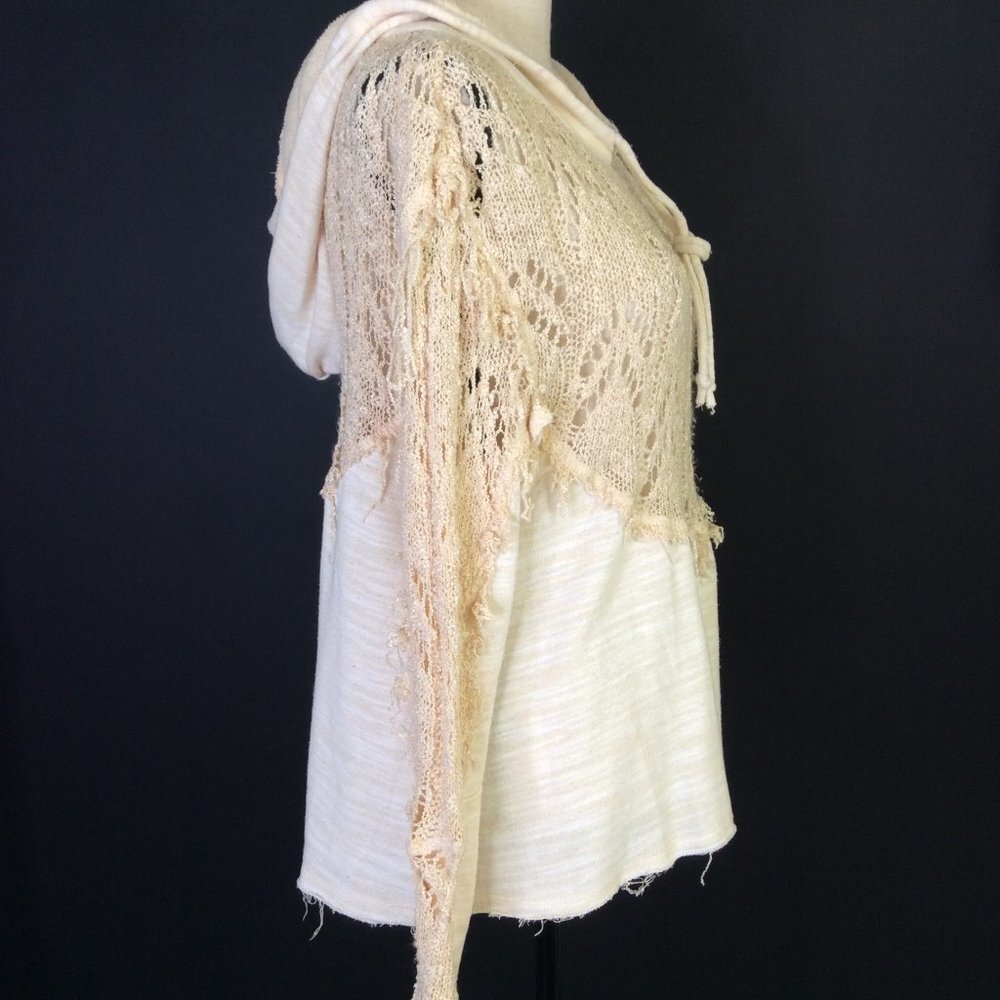 WEST Coast By T&S Womens Top Size XL Beige Hooded - Picture 6 of 12